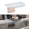 SiliProducts SiliSink Silicone Edge Guard for Kitchen Sink Fits 375 4 Wide The Original Silicone Sink Edge Protector with Sponge Caddy Splash Guard 14 Clear Diamond