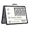 TSJ OFFICE Small Dry Erase White Board 12 x 16 Mini Easel Desktop Double Sided Whiteboard Portable Magnetic Board on Table Top with Holder for Drawing Teacher Instruction Memo Board