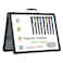 TSJ OFFICE Small Dry Erase White Board 12 x 16 Mini Easel Desktop Double Sided Whiteboard Portable Magnetic Board on Table Top with Holder for Drawing Teacher Instruction Memo Board