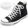 SOL3 Stay Lace Elastic Shoe Laces Replacement Shoelaces for Converse High Top and Low Top Sneakers White 54