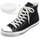SOL3 Stay Lace Elastic Shoe Laces Replacement Shoelaces for Converse High Top and Low Top Sneakers White 54
