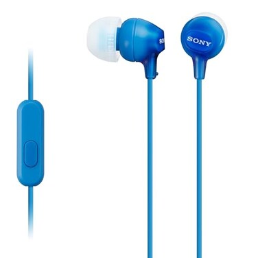 Sony MDREX15AP InEar Earbud Headphones with Mic Blue