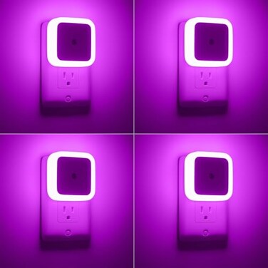 Sujeet Night Light Night Lights Plug into Wall 4Pack Pink Plug in Night Light Dusk to Dawn Night Lamp Led Night Lights for Bedroom Bathroom Hallway