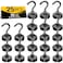 TRYMAG 25Pcs Black Magnetic Hooks Heavy Duty30Lbs Super Magnets with Hooks for HangingCruise CabinsHeavy Duty Magnetic Hooks for Refrigerator Office Grilland Kitchen