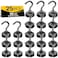 TRYMAG 25Pcs Black Magnetic Hooks Heavy Duty30Lbs Super Magnets with Hooks for HangingCruise CabinsHeavy Duty Magnetic Hooks for Refrigerator Office Grilland Kitchen