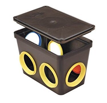 Tuf-Tite TufTite 6 Hole Drain Distribution Box with Lid and Seals