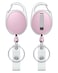 Uniclife 2 Pack Retractable Badge Reel for Badge Holder Pink Heavy Duty Retractable Keychain Strong ABS Casing with Stainless Steel Spring Coil 24 Inch Nylon Rope Carabiner Clip and Key Ring