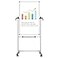 VIZ-PRO VIZPRO Doublesided Magnetic Mobile Whiteboard48 x 24 Inches Portrait OrientationAluminium Frame and Stand