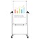 VIZ-PRO VIZPRO Doublesided Magnetic Mobile Whiteboard48 x 24 Inches Portrait OrientationAluminium Frame and Stand