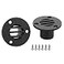 VTurboWay 2 Pcs Nylon 53 x 30mm Boat Floor Deck Drain Fit for Yacht Kayak Deck Drainage Supplies Black Free Mounting Screws