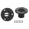 VTurboWay 2 Pcs Nylon 53 x 30mm Boat Floor Deck Drain Fit for Yacht Kayak Deck Drainage Supplies Black Free Mounting Screws