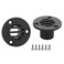 VTurboWay 2 Pcs Nylon 53 x 30mm Boat Floor Deck Drain Fit for Yacht Kayak Deck Drainage Supplies Black Free Mounting Screws