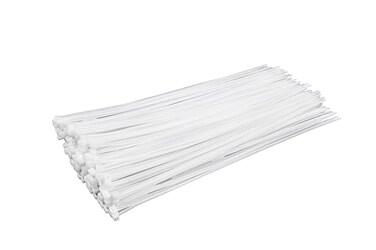 LOCKLOCK White Zip Ties 14 inch 100 Pack Clear 50 lb UV Resistant Cable Ties for Outdoor Use