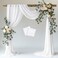 Wokceer Wedding Arch Draping Fabric 2 Panels 287 x 20FT White Sheer Fabric Backdrop Arch Draping for Wedding Ceremony Birthday Party Bridal Shower Decoration