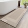 YDKGL Non Slip Long Bathroom Runner Rug Bath Mat Rubber Backing Ultra Thin Bathroom Rugs Fit Under Door Quick Dry Super Absorbent Washable Shower Mat for Bathtub Sink Floor Beige 17x59