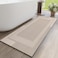 YDKGL Non Slip Long Bathroom Runner Rug Bath Mat Rubber Backing Ultra Thin Bathroom Rugs Fit Under Door Quick Dry Super Absorbent Washable Shower Mat for Bathtub Sink Floor Beige 17x59