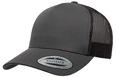 Yupoong mens Yp Classics 5panel Retro Trucker Cap Hat Charcoal One Size US