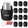 ZhouBoat 12 Pcs Black Remote Control Holder Wall Mount SelfAdhesive Wall Phone Holder Storage Box Organizer