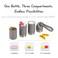 Imentha Titanium Keychain Pill Holder Waterproof 3Compartment Gray