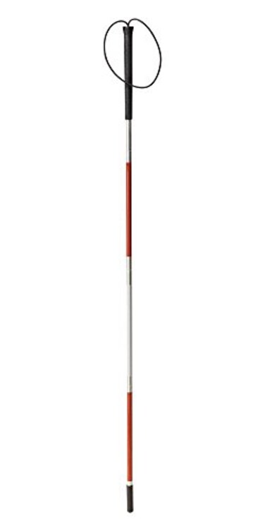 Drive Medical Deluxe Folding Blind Cane Reflective Red