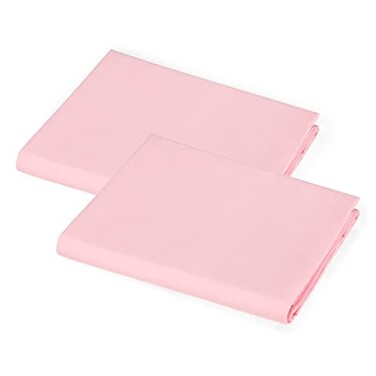 American Baby Company 2 Pack 100 Cotton Percale Fitted Nap Mat Sheet with Elastic Corners 24 x 48 x 4 Soft Breathable Rest Mat Sheet or Nap Mat Cover for Daycare Preschool Pink