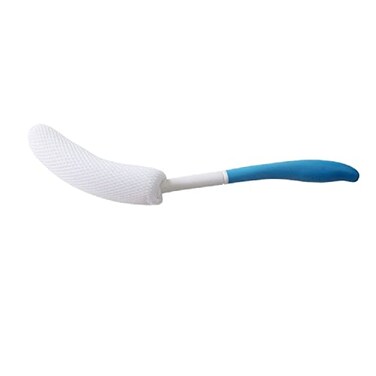 Shuiniba Body Back Bath Brush Curve Long Handle Mesh Bag Sponge Replaceable Scrubbing Brush Exfoliating Skin Shower Brush Length 1535 Inch39cm