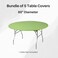 Kwik-Covers KwikCovers 60 Round Fitted Plastic Table Covers 5 Pack Lime Green
