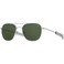 AO Original Pilot Sunglasses Matte Silver Calobar Green AOLite Nylon Lenses Bayonet Temple 5220140