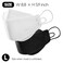 BOTN 11Pcs KF94 Protective and Safety Face Mask for Adult 4Layer Filter and 3D Design Adjustable Strap and Made in Korea White Large