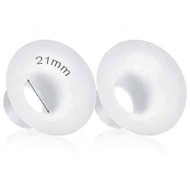 Durceler 21mm Silicone Flange Inserts Compatible with Medelafor Spectra S1 S2 Elvie S18 S21 Momcozy S9 S12 TSRETE 24mm Breast Pump Shields or Freemie 25mm Reduce Nipple Tunnel Down to 21mm