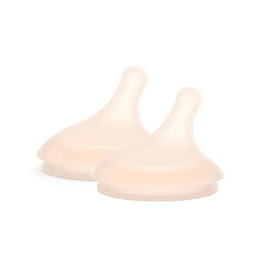 Suavinex ZeroZero Medium Flow Asymmetrical Silicone Nipple 2 Pack 3m Fair