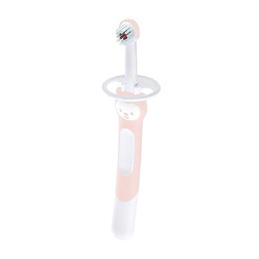 فرشاة تدريب أسنان الأطفال من مام، مناسبة للأطفال من عمر 5 أشهر، مزودة بغطاء أمان، عبوة واحدة