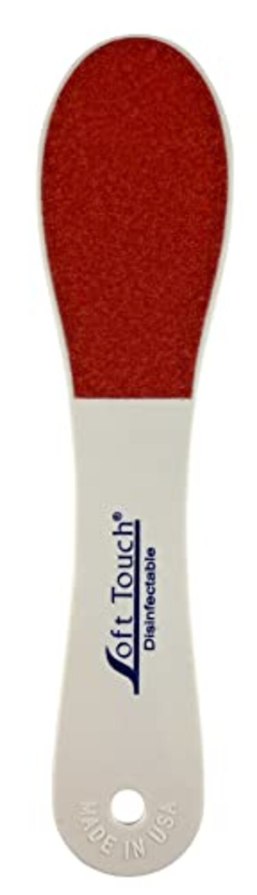 Soft Touch Grinder Foot File Callus Remover Heel Scraper DisinfectableWashable DoubleSided 80120 Grit RedPeach St Tropez Pedicure Tool