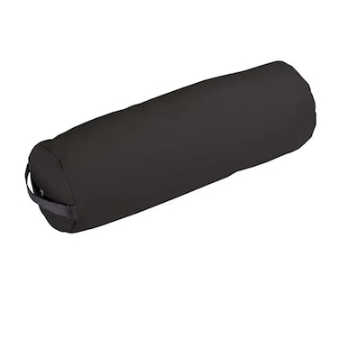 EARTHLITE Bolster Pillow Fluffy Soft Filling Durable Easy to clean 100 PU Upholstery incl Strap HandleProfessional Quality CFCFREEBack Pain Relief Black