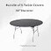 Kwik-Covers KwikCovers 60 Round Fitted Plastic Table Covers 5 Pack Black