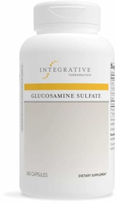 مكمل غذائي داعم للغضروف من شركة Integrative Therapeutics، يحتوي على كبريتات الجلوكوزامين، خالٍ من الغلوتين ومنتجات الألبان، 240 كبسولة، 80 حصة