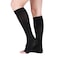 Lin Performance Compression Socks for Women and Men 2030 mmHg Open Toe Knee High Stockings Leg Support for Daily Travel Comfort M Black
