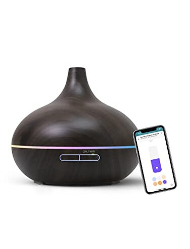 Meross Smart WiFi Essential Oil Diffuser Works with Apple HomeKit Alexa Ultrasonic Aromatherapy Diffuser Mist Humidifier with Voice APP Remote Control Schedule Timer RGB Light