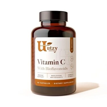 Utzy Naturals Vitamin C Complex 400mg Vitamin C with Acercola Citrus Bioflavonoids 60 Capsules