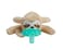 Philips Avent Soothie Snuggle Pacifier Holder with Detachable Pacifier Sloth 0m SCF34707