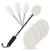 Vive Bendable Lotion Applicator for Your Back Easily Apply Sunscreen Self Tanner Moisturizer Cream to Feet Back Body Long Handled Shower Wand Brush for Women Men Reusable Washable