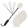 Vive Bendable Lotion Applicator for Your Back Easily Apply Sunscreen Self Tanner Moisturizer Cream to Feet Back Body Long Handled Shower Wand Brush for Women Men Reusable Washable