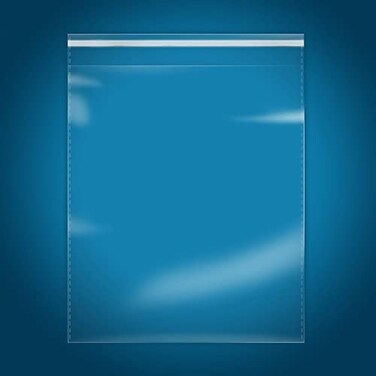 iMailer 100 Count 14 x 20 Large Cellophane Bags Clear Cello Resealable Plastic Poly Bags for Clothing TShirts Pants