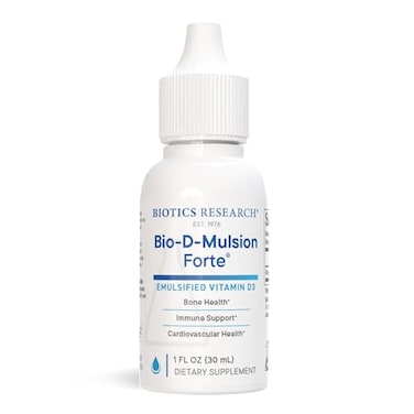 قطرات فيتامين د السائل BioDMulsion Forte من شركة BIOTICS RESEARCH، 4000 وحدة دولية، وفيتامين د3 2000 وحدة دولية، قطرة واحدة للبالغين، امتصاص ممتاز، يقوي العظام، يدعم صحة القلب والأوعية الدموية، ويعزز جهاز المناعة، 1 أونصة سائلة