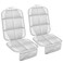 Meolsaek Car Seat Protector for Child Car Seat Durable 600D Fabric Waterproof Car Seat Cover with Thick Pad NonSlip BackingNo Imprints Light Gray2 pcs