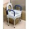 مقعد مرحاض مرتفع SP Ableware 9155 TallEtte بسطح جلوس وقاعدة عريضة للغاية، لون أبيض