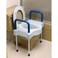 مقعد مرحاض مرتفع SP Ableware 9155 TallEtte بسطح جلوس وقاعدة عريضة للغاية، لون أبيض
