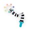 Sassy Rainbow Star Teether with Keeper Textured Silicone Teether for Teething Ages 3 Months and Up