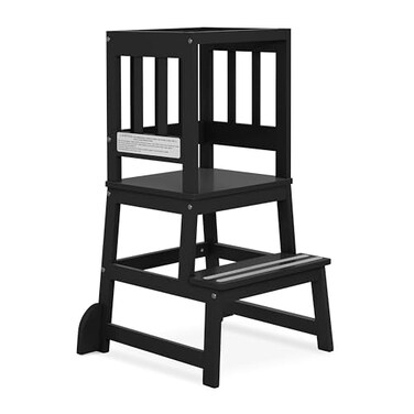 Dream On Me 2in1 Funtastic Toddler Tower Kitchen Step Stool Black
