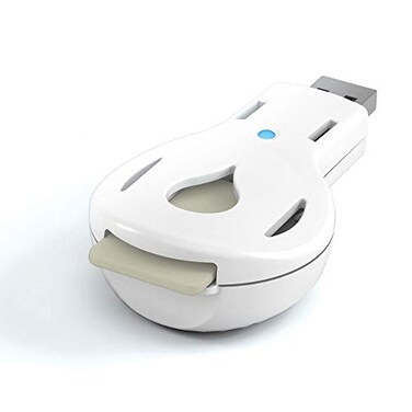 Aromahouse Aromakey USB Aromatherapy Diffuser with 5 Unscented Refill Pads for Bedroom Bathroom Kitchen Home Office Car Travel White